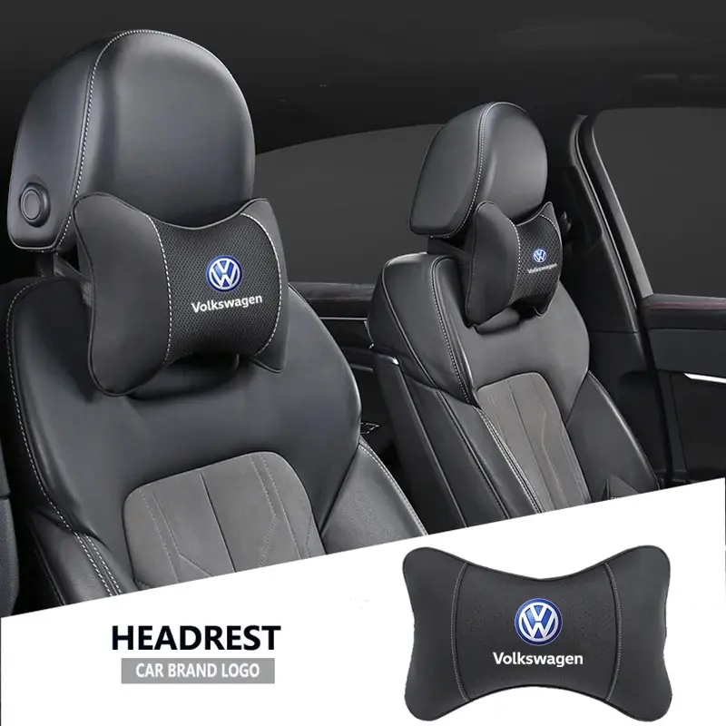 Volkswagen |Neck Pillow | Headrest cushion support | Black | 1 Pcs/2Pcs