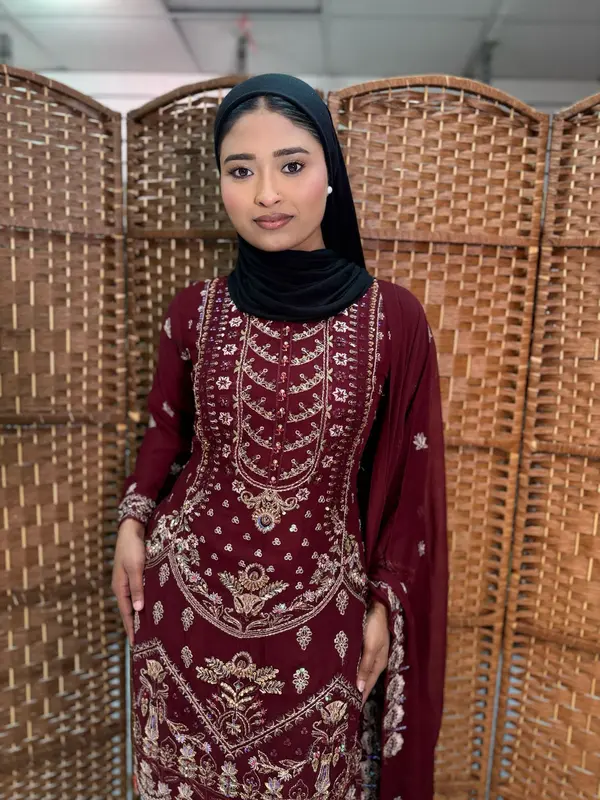 FND-131 Readymade Designer Chiffon Sharara Suit 2