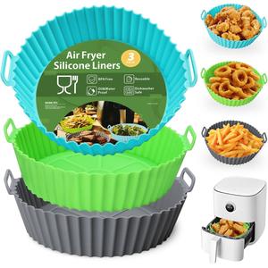 Silicone Air Fryer Liner, Reusable Air Fryer Silicone Insert, Food Safe Air Fryer Oven Accessories, Replacement Of Parchment Paper