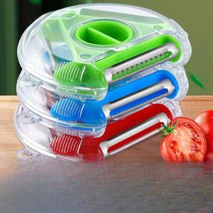3 in 1 Peeler, 1 Count Multifunctional Fruit & Vegetable Shredder Peeler, Potato Shredder Cutter, Vegetable Cutter Peeler, Kitchen Gadgets, Scissors