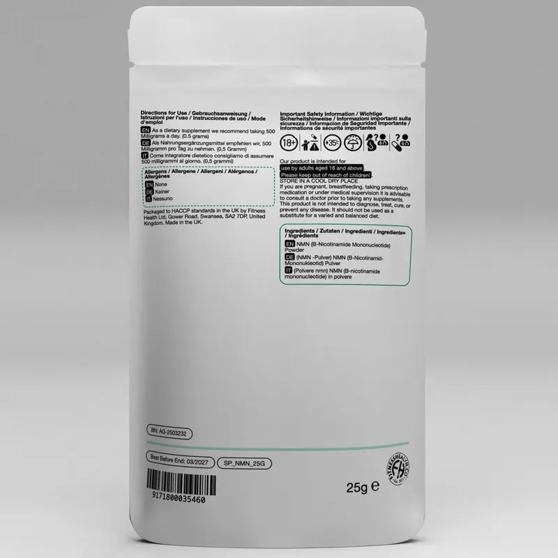 NMN (B-Nicotinamide Mononucleotide) Powder Supplement Optimum Healthcare 4