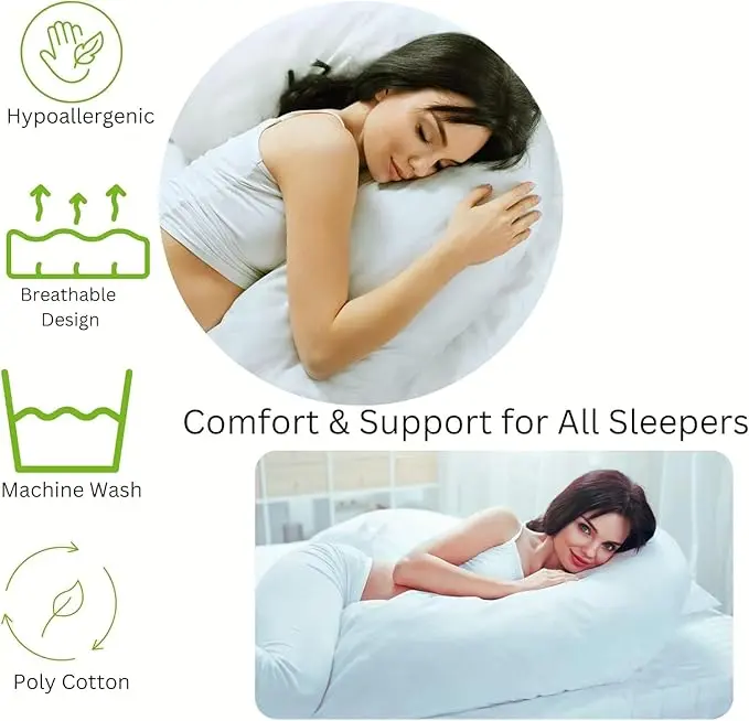 Premium V-Shaped Pillow with Case for Comfort & Support - Same Day Dispatch by Beautify Crafts LTD 2