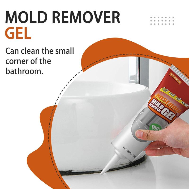 Mold removal gel for cleaning stains and mold on white walls in bathrooms and kitchens. 3