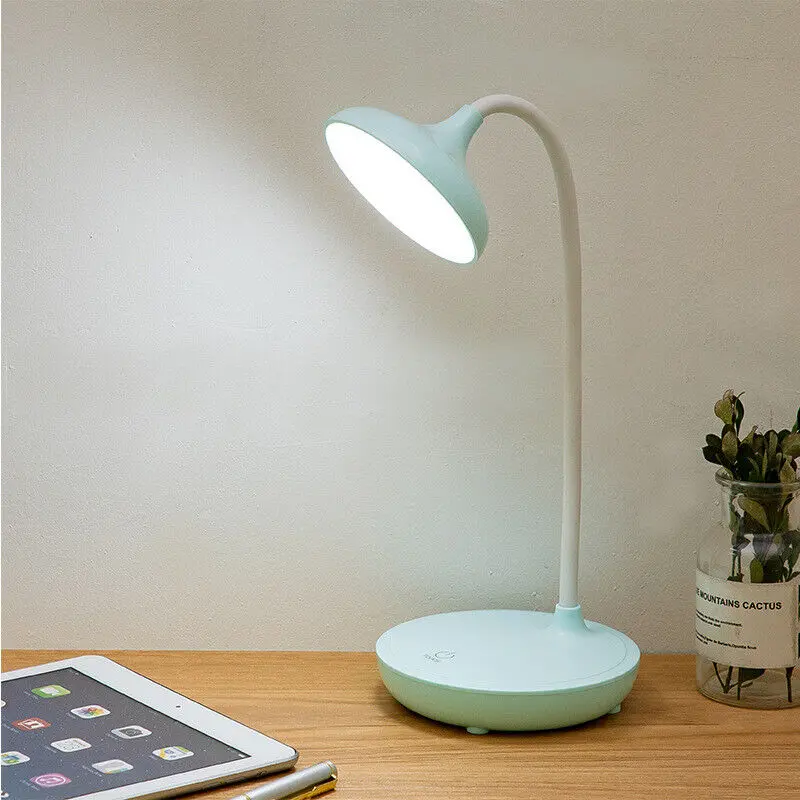 20 LED Flexible Touch Bedside Desk Light USB Rechargeable Dimmable Reading Lamp 6