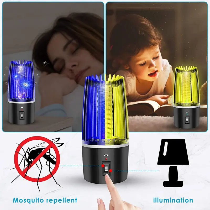 Electric Mosquito Killer Lamp Powerful UV Bug Zapper, Rechargeable Fly Insect Trap Indoor & Outdoor Mosquito Trap, UK Plug Insect Killer, Fly Zapper, Mosquito Zapper, Bug Killer, Insect Trap, Mosquito Lamp, Fly Lamp, Bug Lamp, Insect Killer Lamp 2