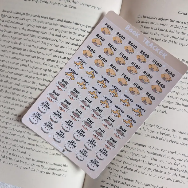 BOOK TRACKER - STICKER SHEET 2