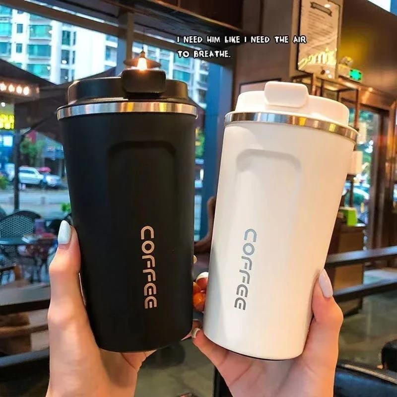 380/510ML Stainless Steel Thermal Mug Thermo for Coffee Water Bottle Leakproof Travel Drinkware Travel Thermal Mug 0