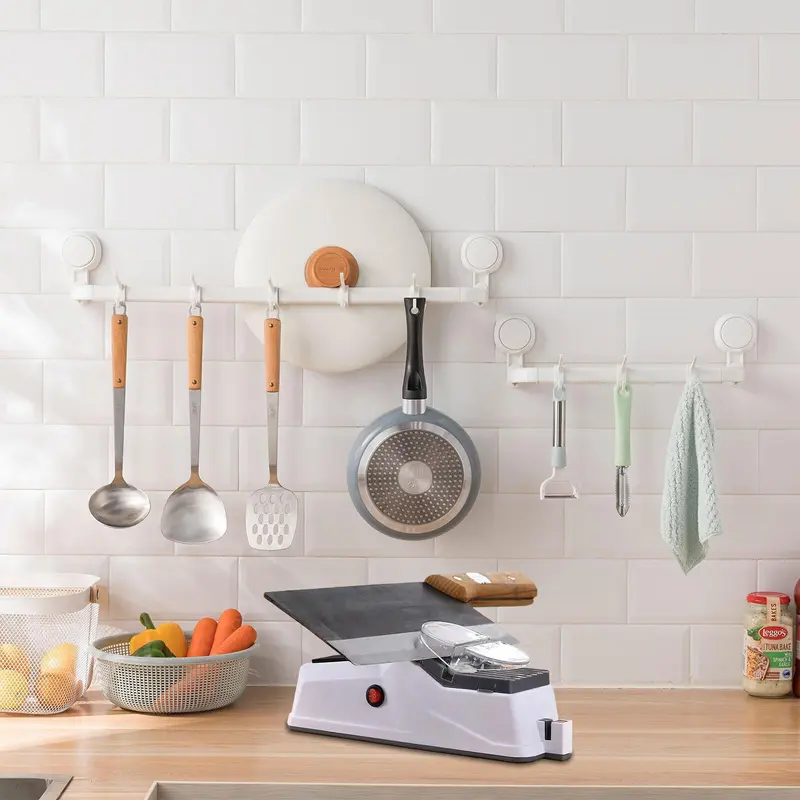 Ultra-Fast 2-in-1 Electric Knife & Scissor Sharpener | Diamond Abrasive Wheels & Safety Lock | Professional-Grade Kitchen Tool for Home/Chef Use | Lightning Dispatch 4