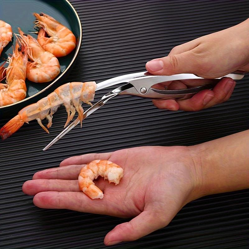 1pc Stainless Steel Shrimp Deveiner Tool - Ergonomic Handle, Efficient Seafood Prep for Easy Shelling & Cleaning, Kitchen Gadget 1