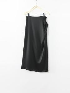 AP Lugo 25931 X Chinese style diagonal collar heavy embroidery wide sleeves acetate hanging side slit skirt