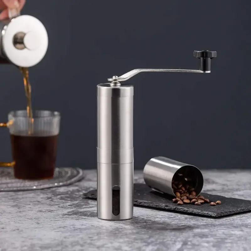 Steel Coffee Grinder Manual Portable Travel Camping Coffee Bean Grinder 0