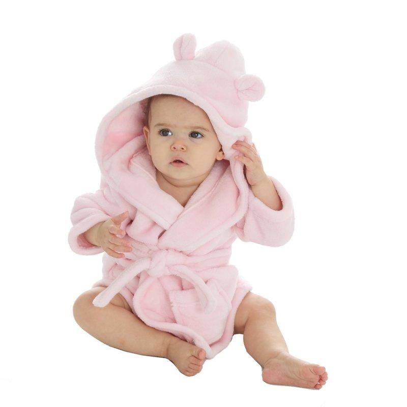 Personalised Baby Hooded Dressing Gown With Cute Ears 2