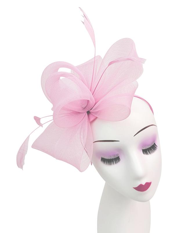 Women's Fascinator Hat Headband & Concord Clip with Feather Flower Wedding Races Royal Ascot Derby UK Fast Shipping Hatinator 4