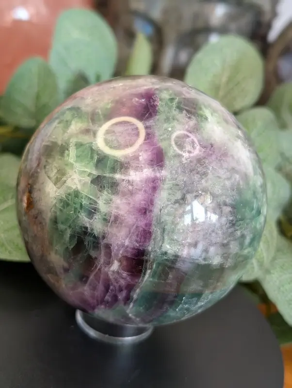 Rainbow flourite sphere 1.2kg 1