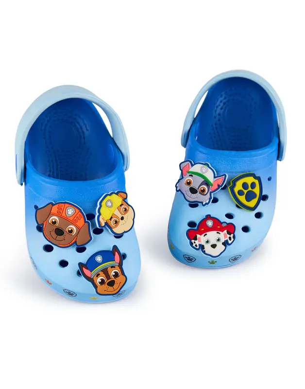 Vanilla Underground x Paw Patrol Boys Blue Multi Badge Clogs 4