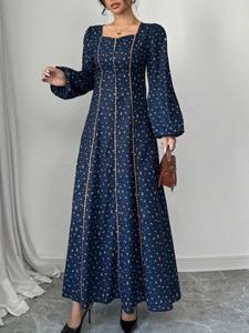 Women's Ditsy Floral Print  Dress, Elegant Long Sleeve   Dress for Spring & Fall, Women's Clothing for Daily Wear