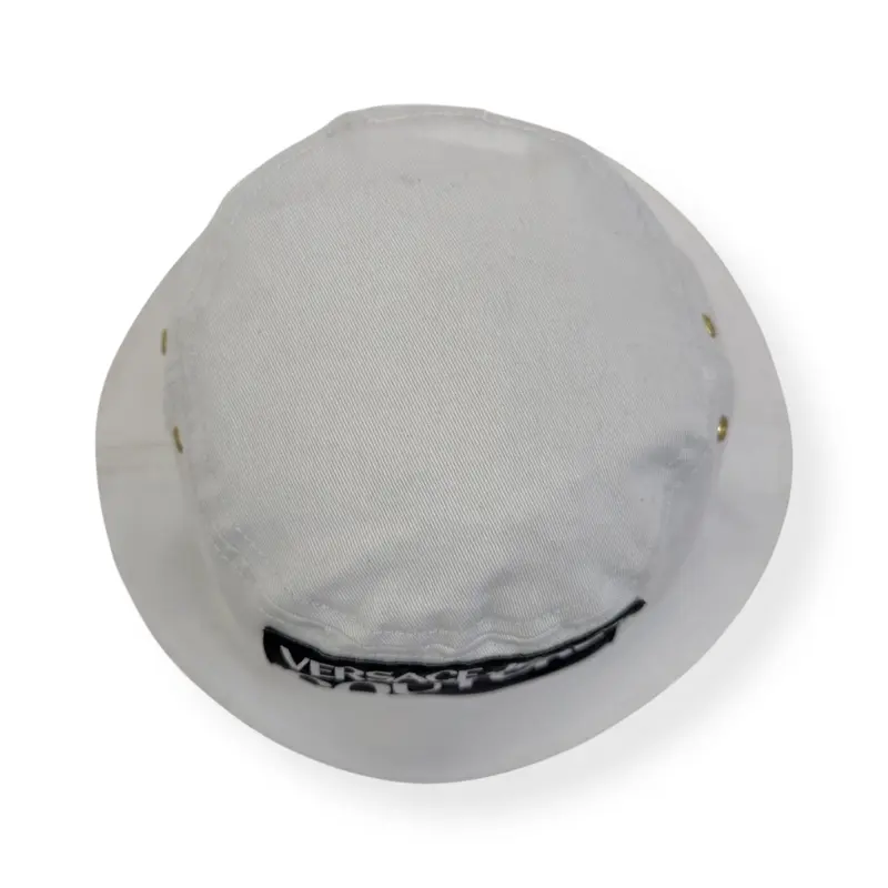 PRE-OWNED VERSACE JEANS COUTURE BUCKET WHITE / BLACK HAT 2