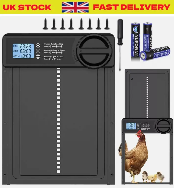 Automatic Chicken Coop Door Opener With Timer IP45 Waterproof Auto Chicken Door