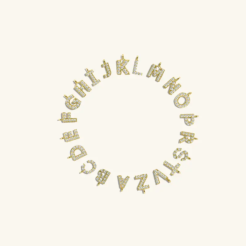 Gia Initial Gold Cross Necklace 5