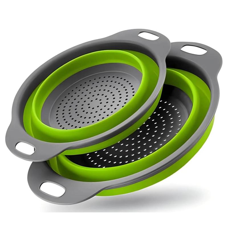 Collapsible Kitchen Strainer Set – 2PCS Food Strainers for Pasta & Vegetables 0