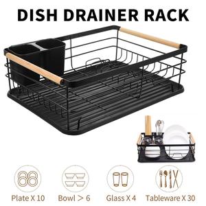 Dish Drainer Rack With Drip Tray Kitchen Drying Rack Bowl Plate Holder` Free Shipping