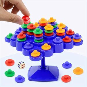 Jenga Game, 1 Set Balance Tree Toy, Leisure Parent-child Interaction Game, Educational Stacking Toy For Kids, Christmas Gift