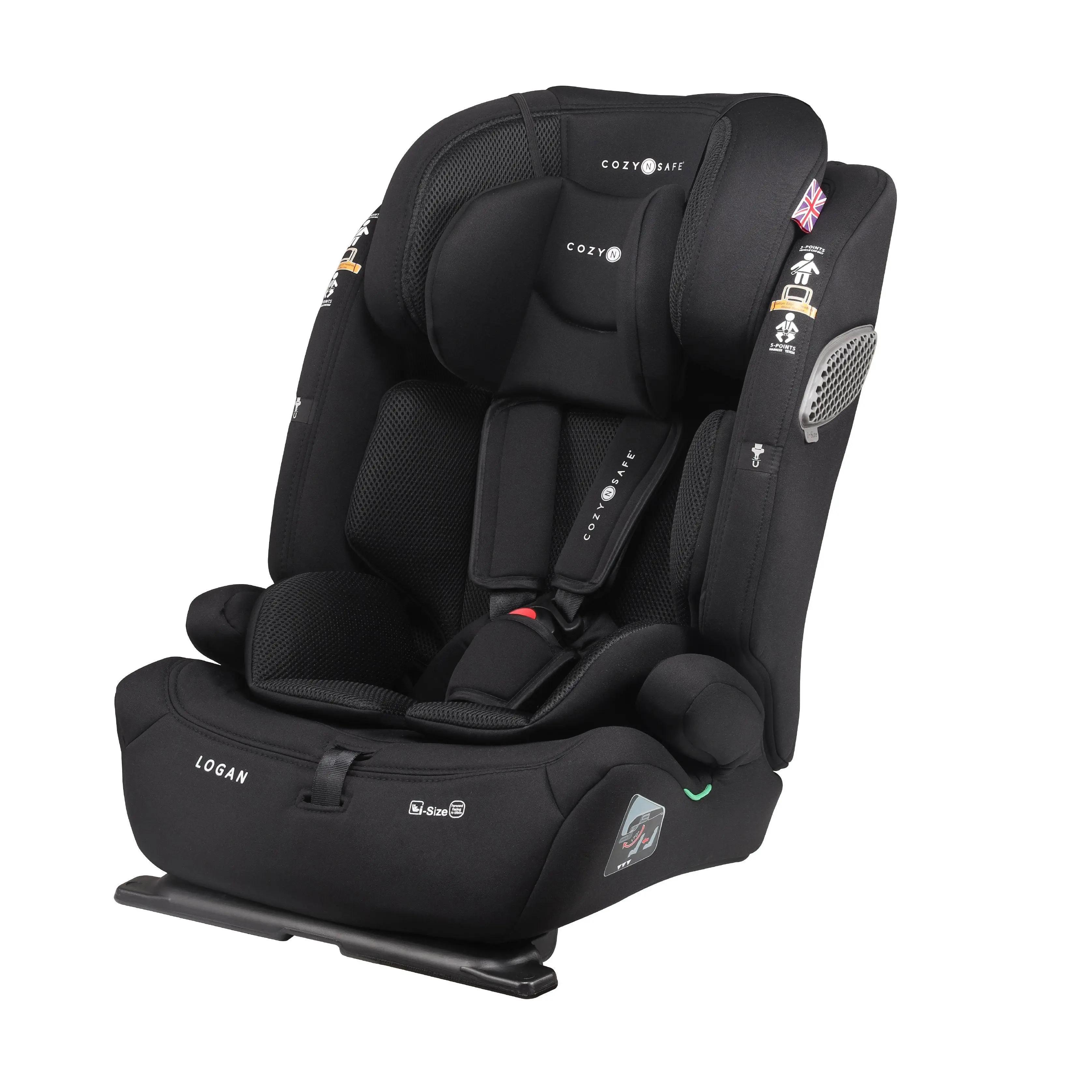 Cozy N Safe Logan i-Size 76 to 150cm Child Car Seat and High Backed Booster