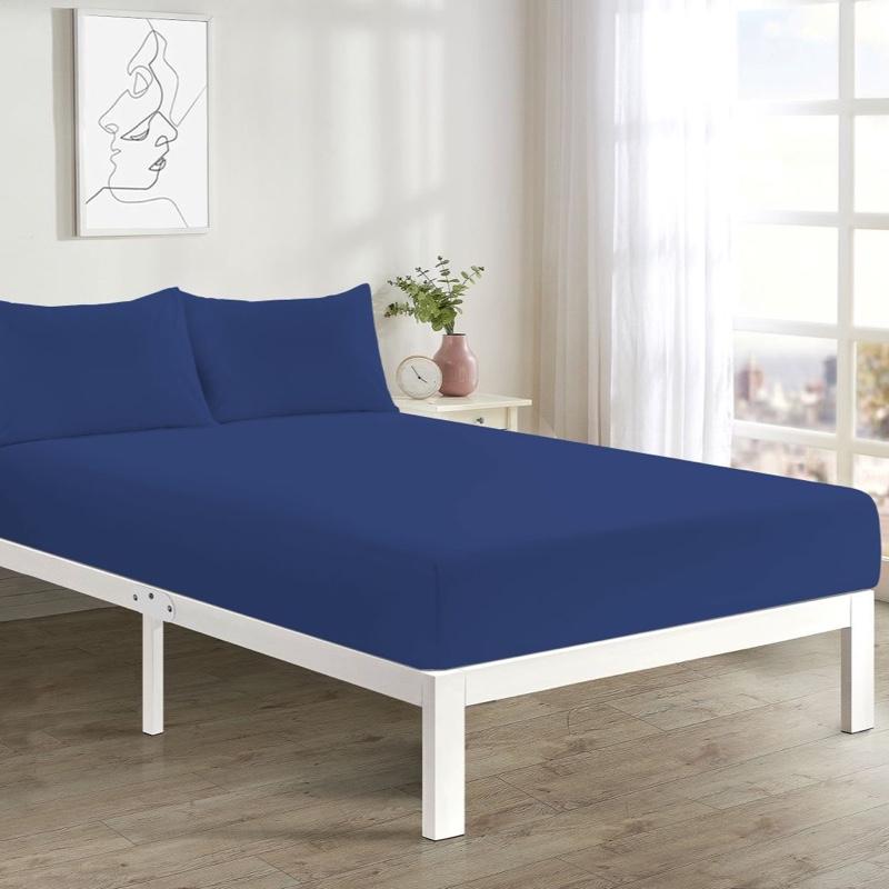 Extra Deep Fitted Sheets 40cm Deep Pocket for Thick Mattress Poly Cotton Material - Single Double King and Super King Sizes 5