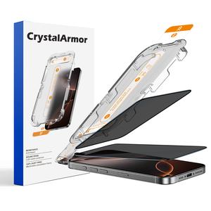 CrystalArmor 2-Pack Tempered HD/Privacy Glass screen protector for iPhone 16/15/14,Samsung S25Ultra S24/S23 16Pro, 16ProMax,  ultra high definition , easy to install iPhone screen protector Accessorie Devices Protection Protect Handheld Christgift