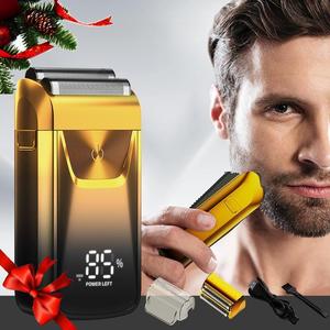 Electric Foil & Bald Shaver, 1 Count 2 in 1 Double Shaver, Manscaped Shaver, Rechargeable Reciprocating Razor Blade & Popup Beard Trimmer with 2 Heads