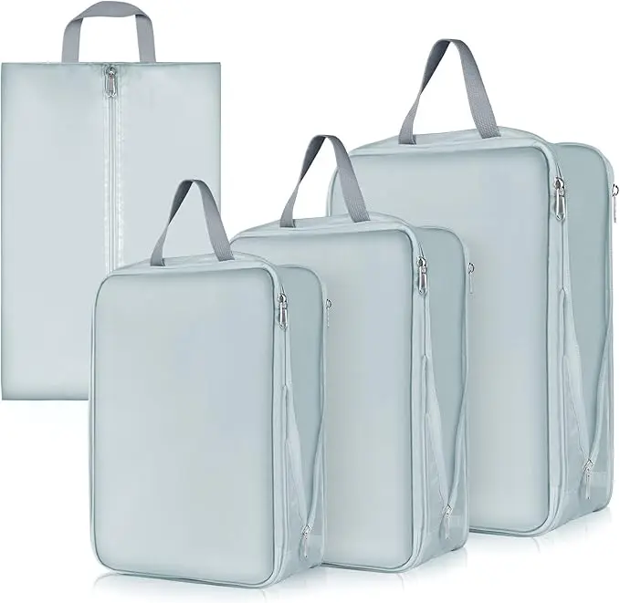 Packing Cubes for Suitcases, Light Travel Suitcase Organizer Bags Set with Shoe Bag, Expandable Packing Luggage Organizer Bags, Space Saving Travel Accessories