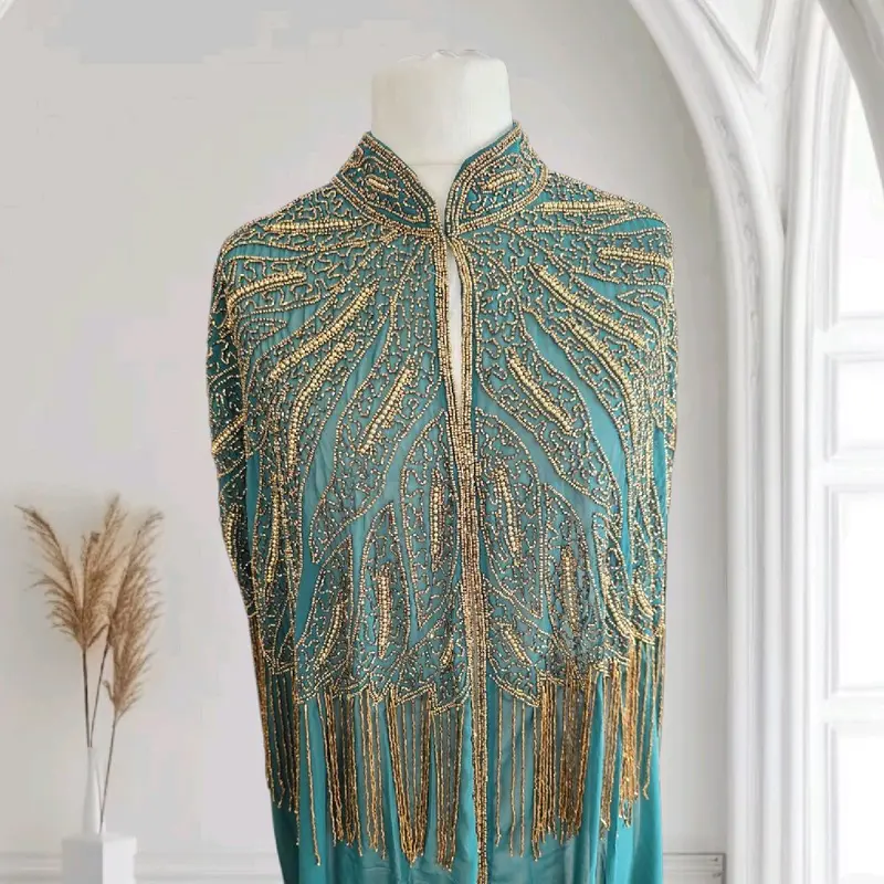 Step into elegance with our hand-embroidered kaftan! Each stitch is a masterpiece, blending tradition with modern flair. Perfect for any occasion, this luxurious piece adds effortless style to your wardrobe.  #HandEmbroidered #KaftanStyle #FashionGoa 0