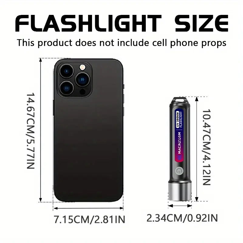 400mAh USB powered Rechargeable LED black light flashlight-portable UV stain detector for pet urine, Scorpions & resin curing 3