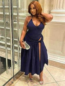 Women's Solid Backless Sleeveless Cami Bodysuit & A-line Skirt Two-piece Set, Sexy Fashion Casual Two Piece Outfits for Party Club Dating Wear, Women Clothes for Summer, Womenswear, Casual Matching Set, Lady