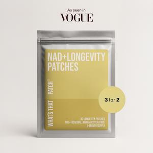 What's That Patch - NAD+ LONGEVITY Transdermal Patches - For Skin, Longevity & Energy - 30-pack (1 month supply)