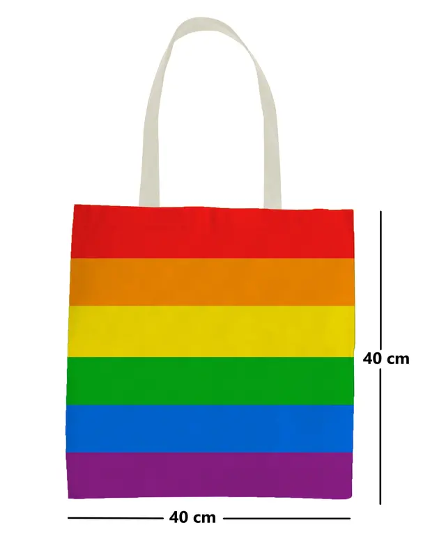 Pride Flag Rainbow Tote / Shopping Reusable Bag LGBT, Festivals 1