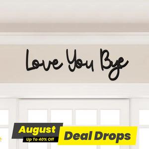 Love You Bye Sign, 1 Set Modern Wall Decor, Wall Art for Home Living Room Bedroom Office, Bedroom Refresh Decor, Home Decor Products, Home Decor Ideas