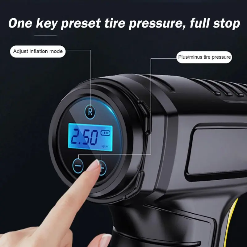 Car Air Pump Compressor Automotive 120W Rechargeable Portable Tire Inflator Equipment Digital Display Pump for Machine 1