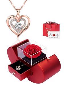 Hollow Out Heart Pendant Necklace, Fashion Rhinestone Decor Clavicle Necklace, Ideal Gift for Wife, Daughter, Mom, Grandma & Girlfriend