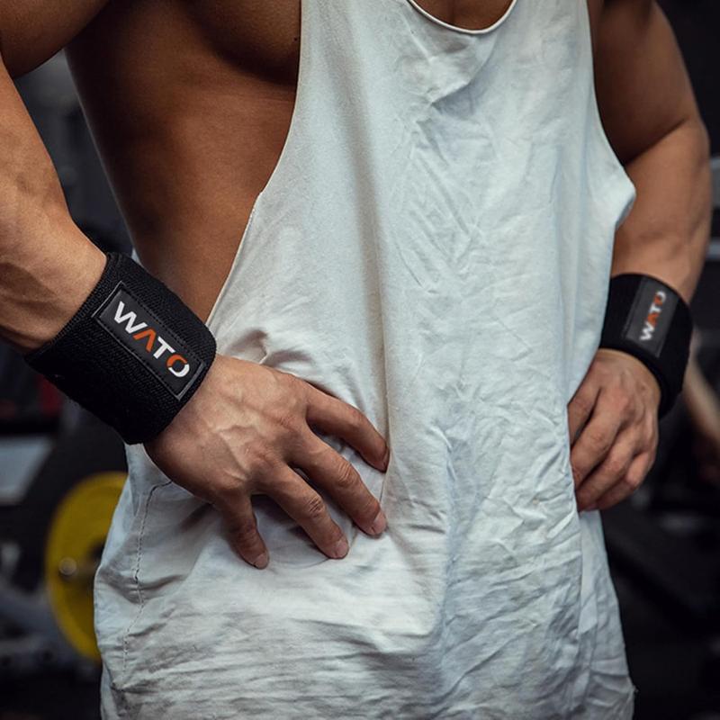 Lifting Wrist Strap Sports Wristband with Adjustable Fastener Tape Thumb Loop Design Compression Guard for Weightlifting Gym Fitness Elastic Pressure 4