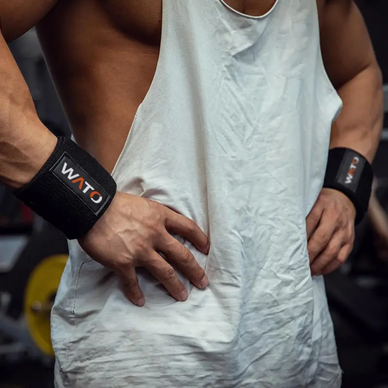 Lifting Wrist Strap Sports Wristband with Adjustable Fastener Tape Thumb Loop Design Compression Guard for Weightlifting Gym Fitness Elastic Pressure 4