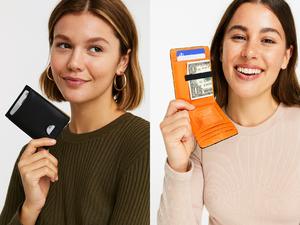 Money Clip ID Window - Quick Access Exterior Slot - 5 Card Holder - Black Steel Cash - Custom Short Wallet - Unisex - Faux Leather