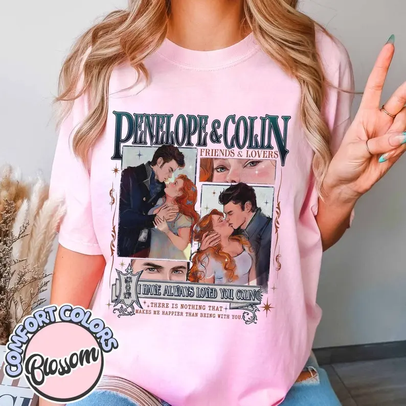 Penelope and Colin Comfort Colors Shirt, Lady Whistledown Shirt, Pen and Colin Carriage, Penelope Featherington Tee,Bridgerton Season 3 Gift