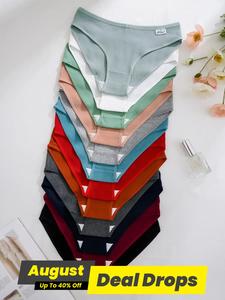 Women's Breathable Fabric Briefs, Soft Regular Fit Panties for Daily Wear, Basic Underwear for All Seasons