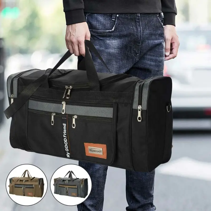 Men Extra Large Big Sports Gym Holdall Bag Travel Work Cabin Barrel Bag NEW 8