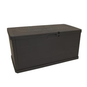Outdoor Garden Storage Box with Lid 118x59x57cm Water & UV Resistant Lockable Plastic Deck Box Storage Container for Cushions, Wellies, Logs, Coal & Garden Tools