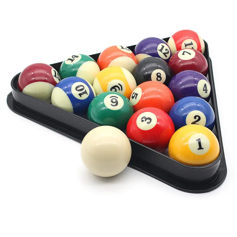 2-1/4" inch Pool Balls Cues Billiard Table 16 Numbered Balls & Triangle Rack Kit 4