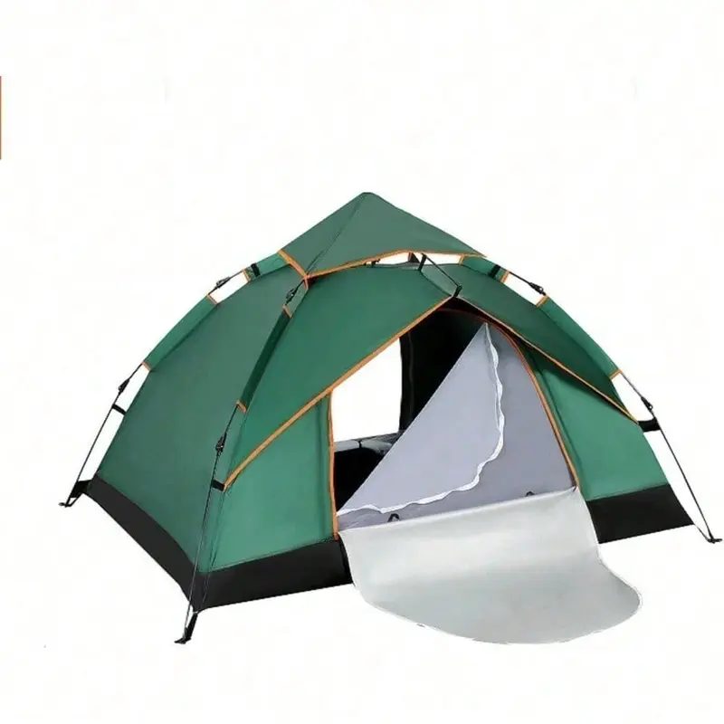 Camping Tent Automatic Dome Tent For 2-3 Person Waterproof And Windproof With Double Layers And Removable Tarpaulin For Camping In The Garden Lightweight Camping 1