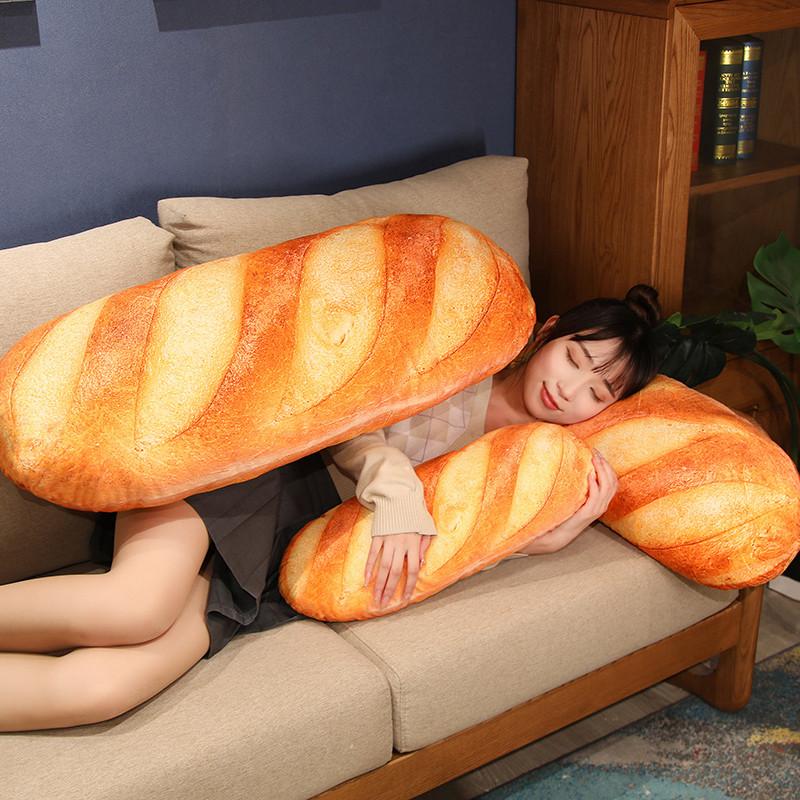 French Bread Plush Pillow - Soft Plush Stuffed Food Decor - Cute Sleeping Companion 3