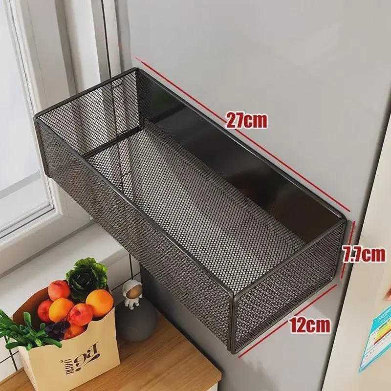 Magnetic Side Hanging Basket for Refrigerator – Foldable Crate and Organizer for Household Items and Supplies 6